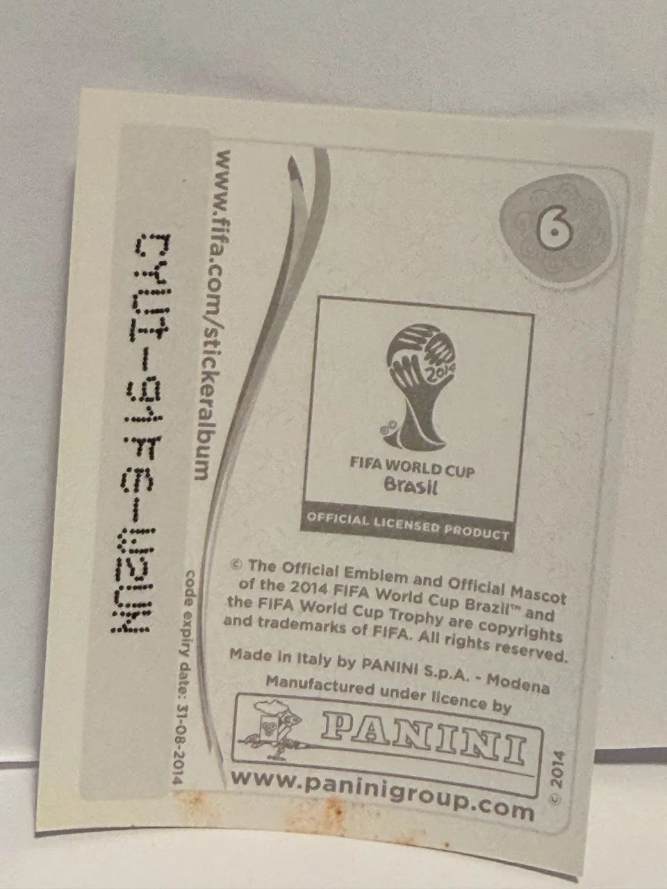 Figurinha Taça Copa do Mundo 2014 Panini Original - Foto 3