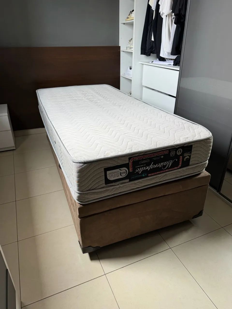 Cama box baú solteiro completa