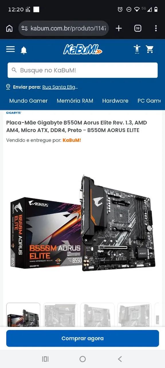 Placa mãe e processador 