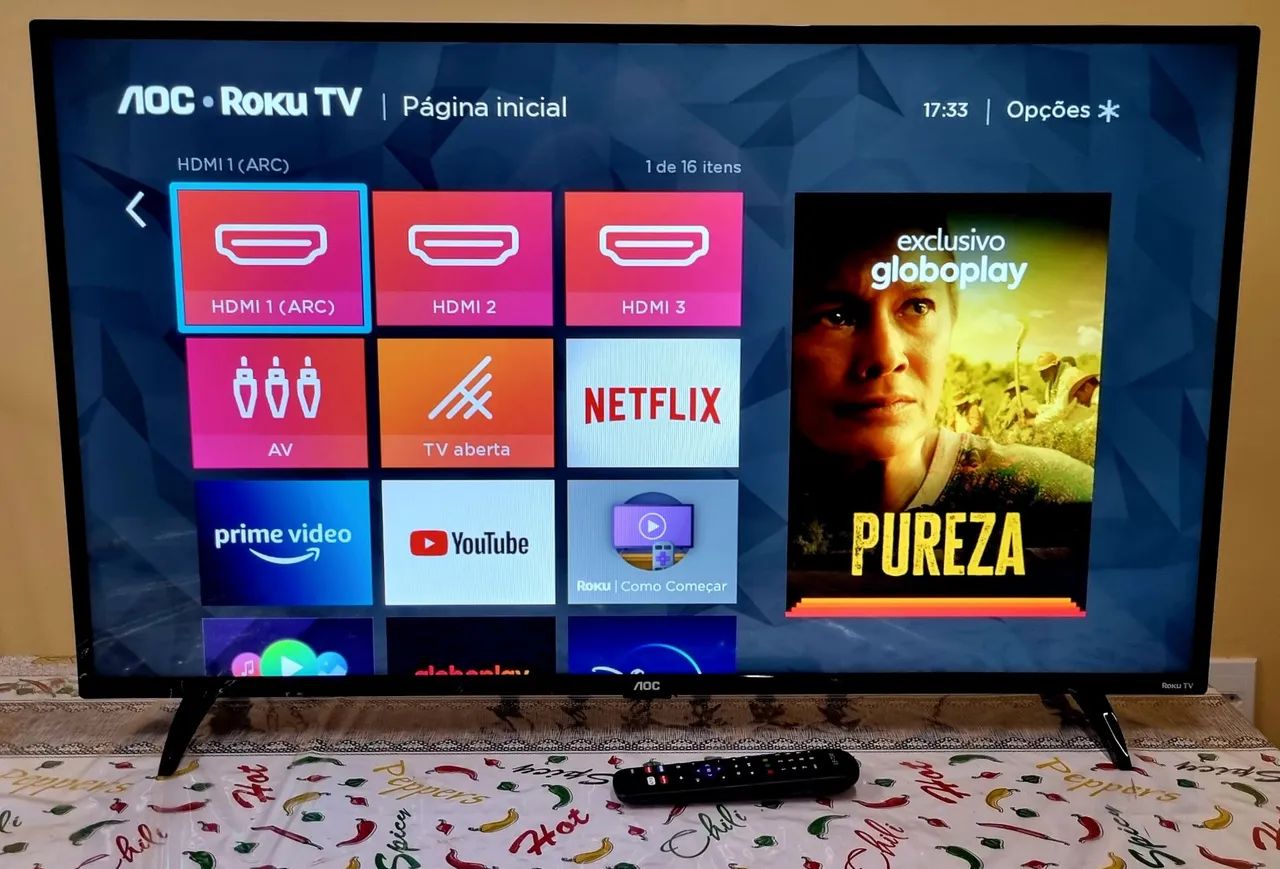 TV AOC ROKU LED FULL HD SMART WI-FI 43 POLEGADAS 