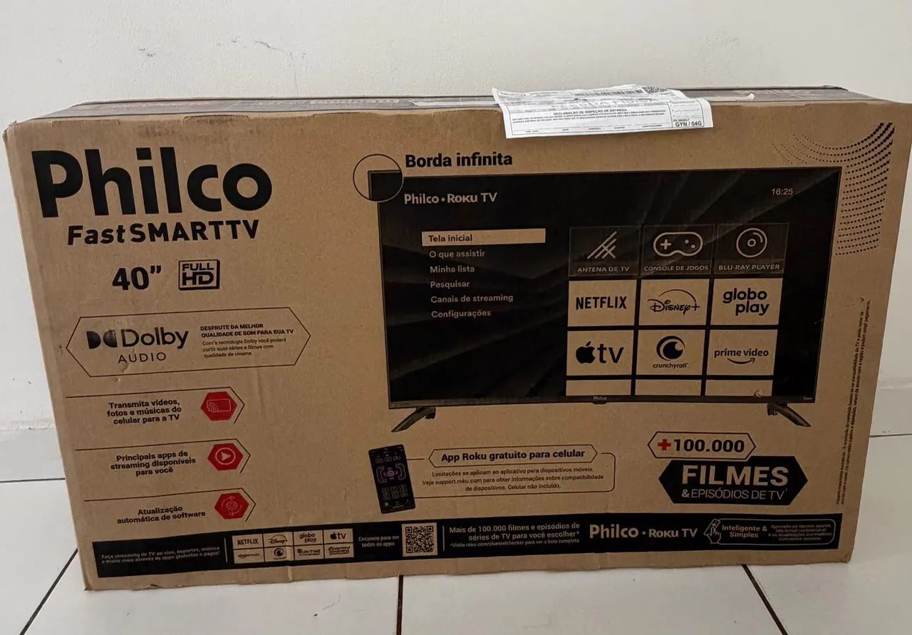 SMART TV PHILCO 40? - NOVA NA CAIXA<br><br>