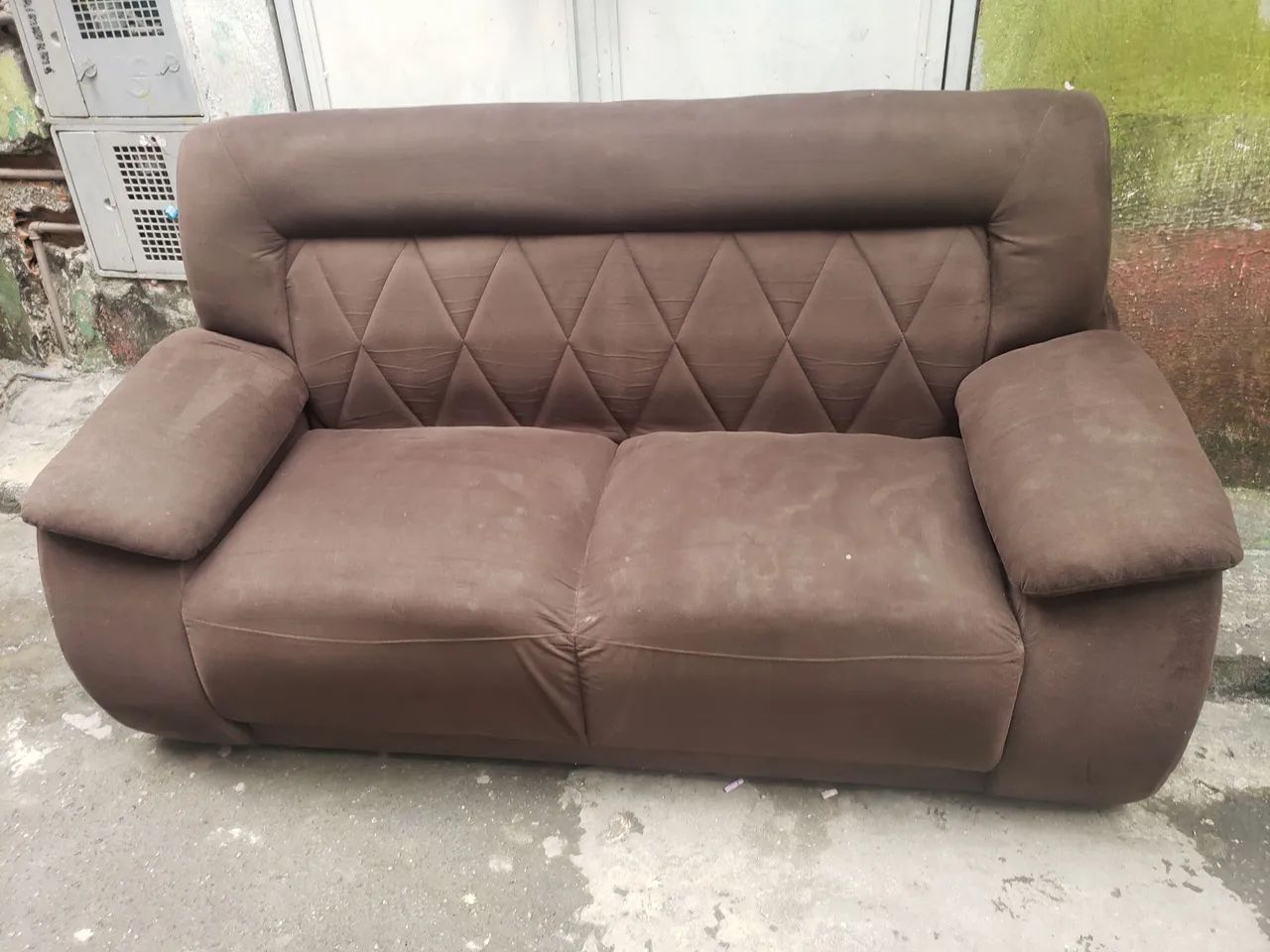 Sofá  2 lugar em suede - Foto 2