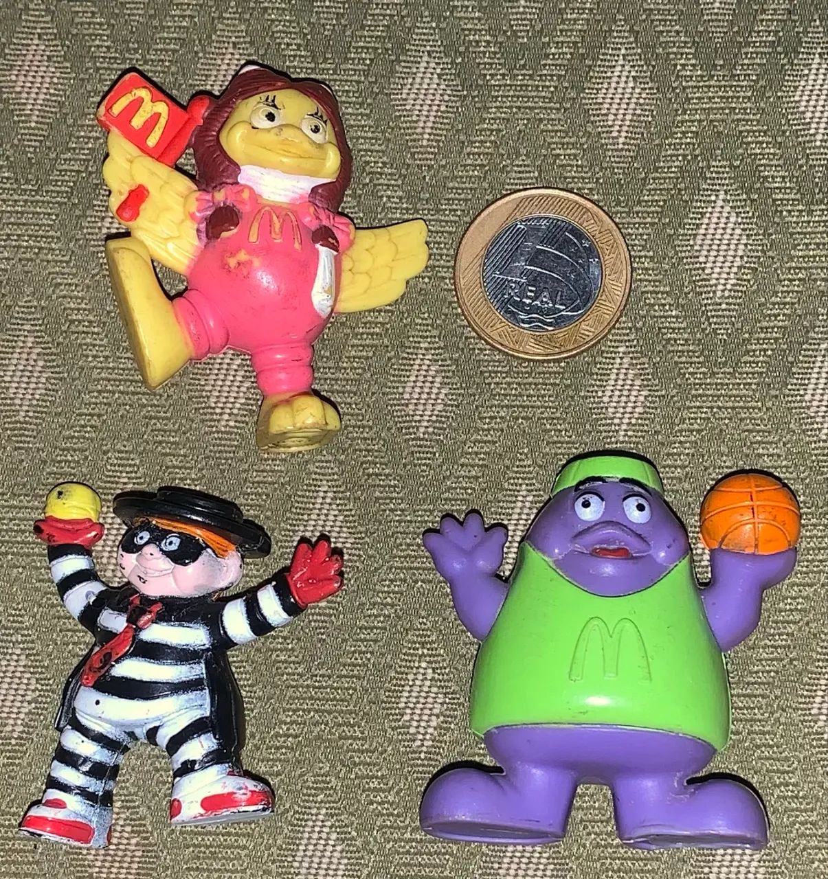 Figuras turma do mc donalds papa burguer sheik e birdie vintages
