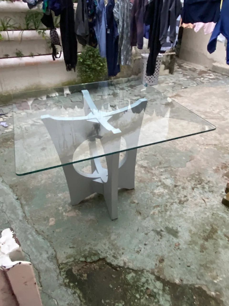 Mesa tampo vidro 1 X 1m - Foto 5