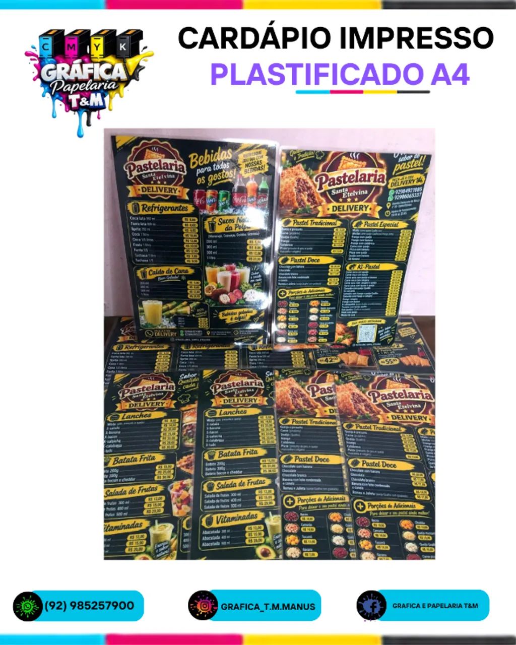 Cardápio impresso e plastificado - Foto 2