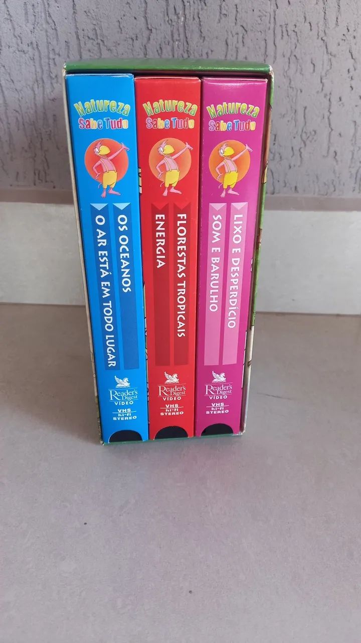 Box VHS - natureza sabe tudo - CDs, DVDs etc - Capão Raso