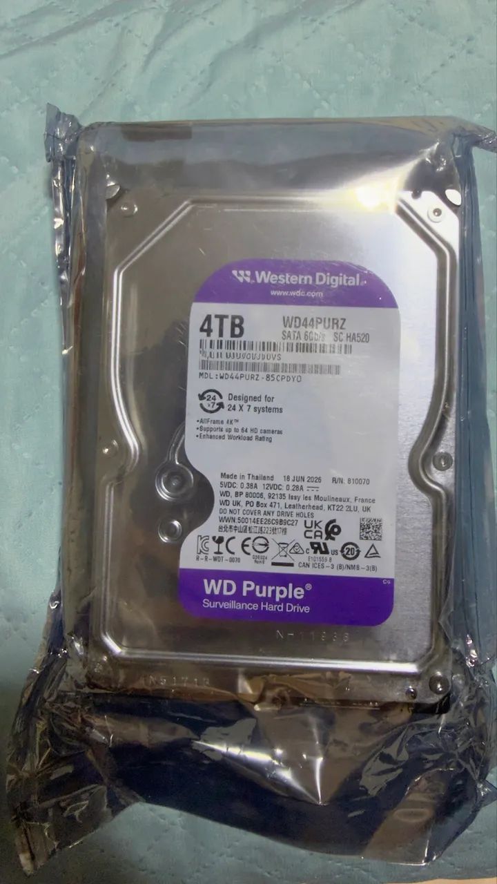 HD - Western Digital Purple 4 TB - Foto 2