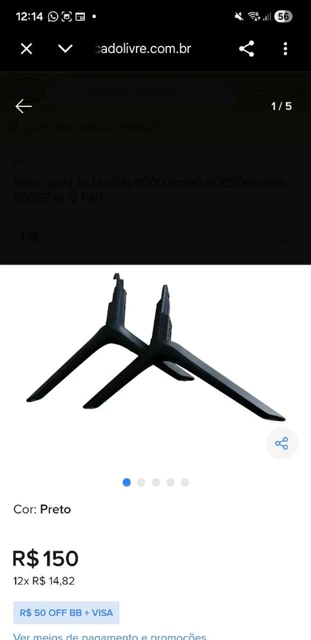 Base (pes) Tv Un55tu8000 (bn96-50850f/bn96-50867m) O Par!