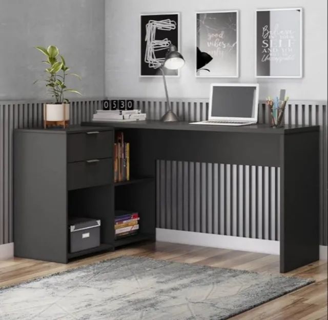 Mesa Computador Office em L - DIVIDIMOS EM ATÉ 10X SEM JUROS