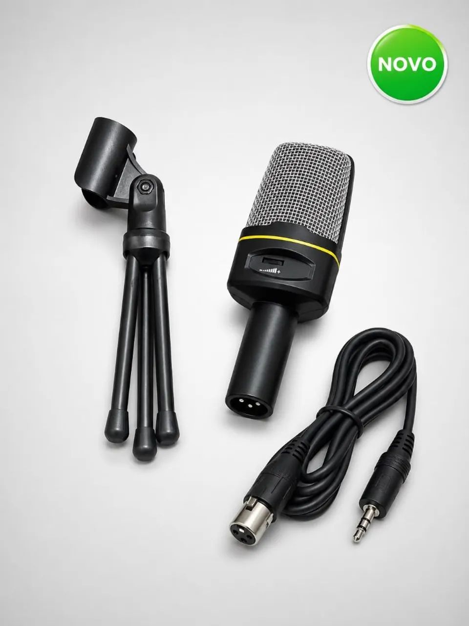 Microfone Condensador com Tripé e Cabo P2 - Foto 3