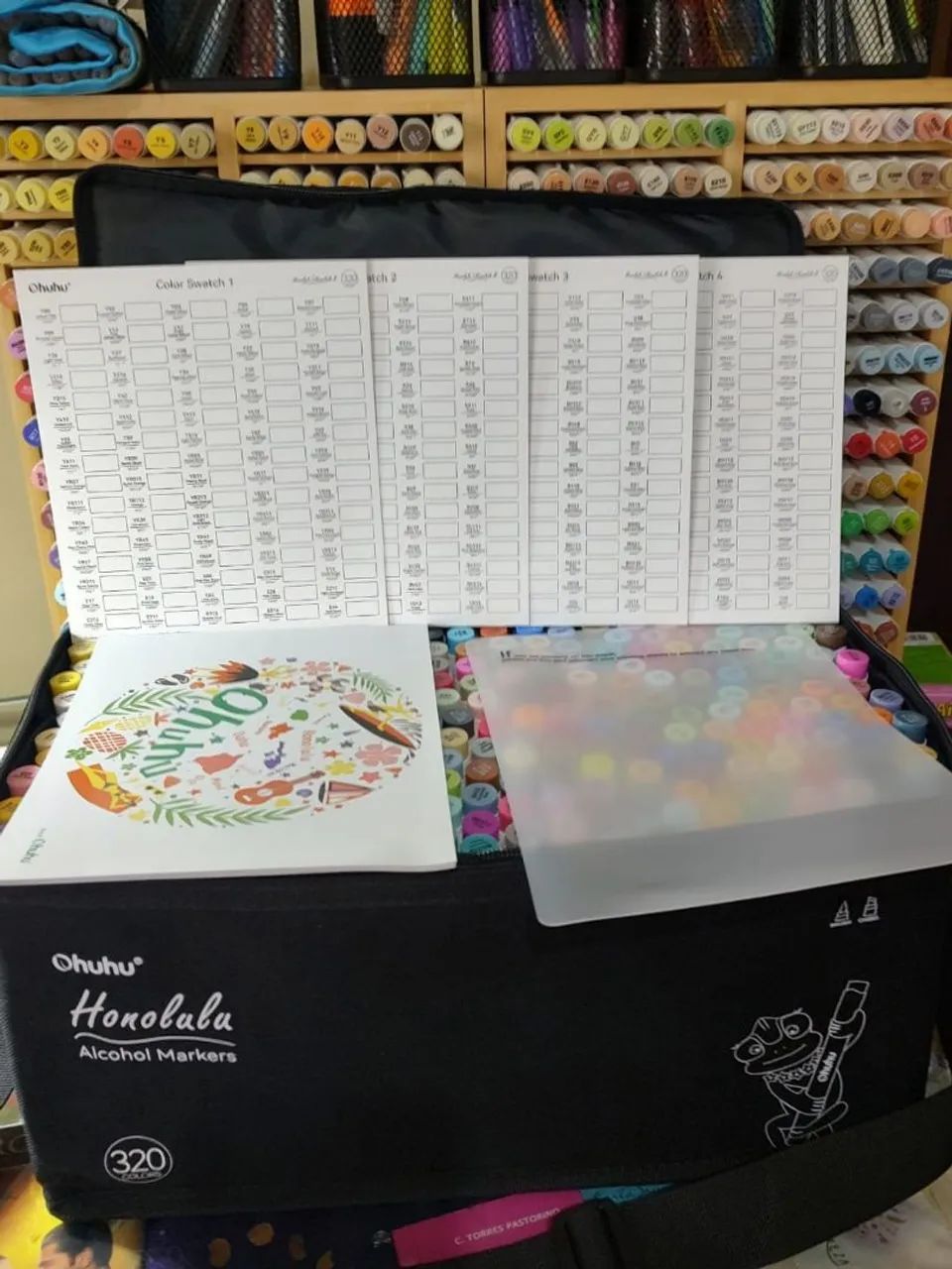 Canetas marcadores Ohuhu Honolulu 320 cores - Foto 4