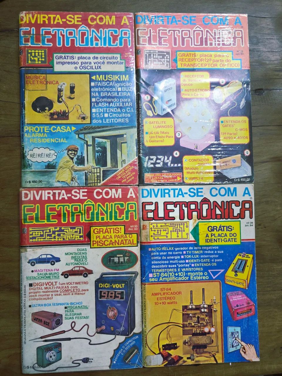 Revista divirta-se com a eletrônica n°27, 29, 33 e 39