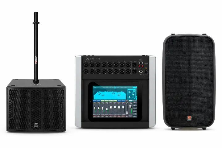 Mesa De Som 18 Canais Digital Behringer X Air X18 Wifi USB + Caixa Ativa Staner 300W 2