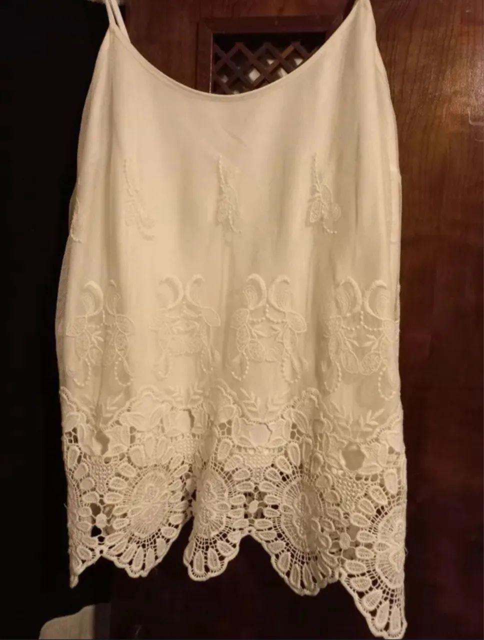 Regata forever 21 branca com renda G