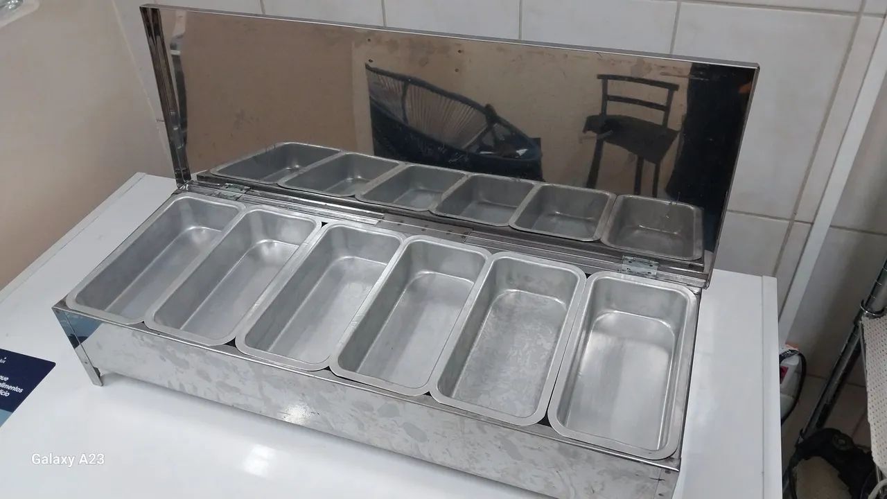 Condimentados 6 bandejas ( Aço escovado )