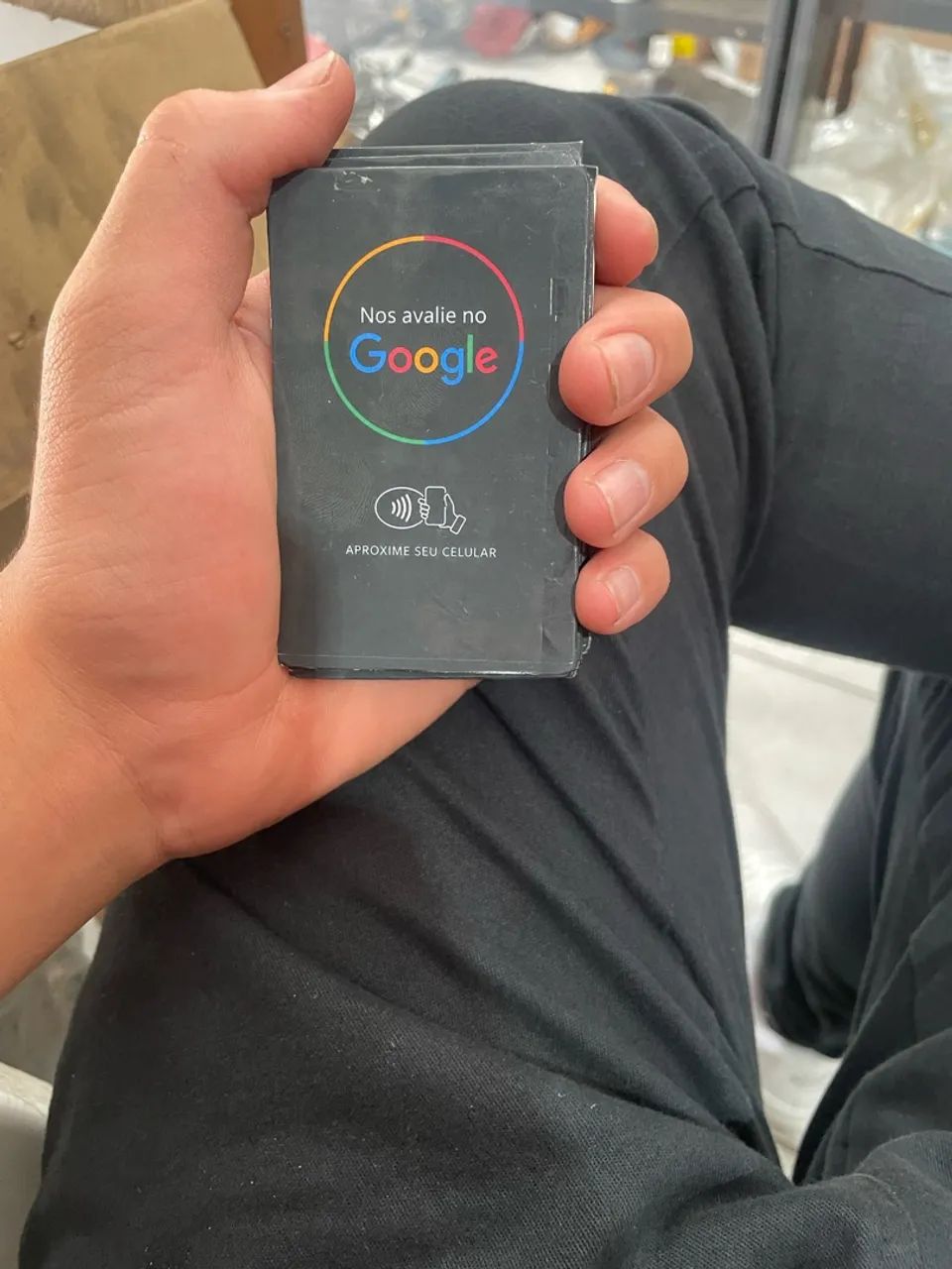 PLACA DE AVALIAÇÃO DO GOGLE COM NFC - Foto 2