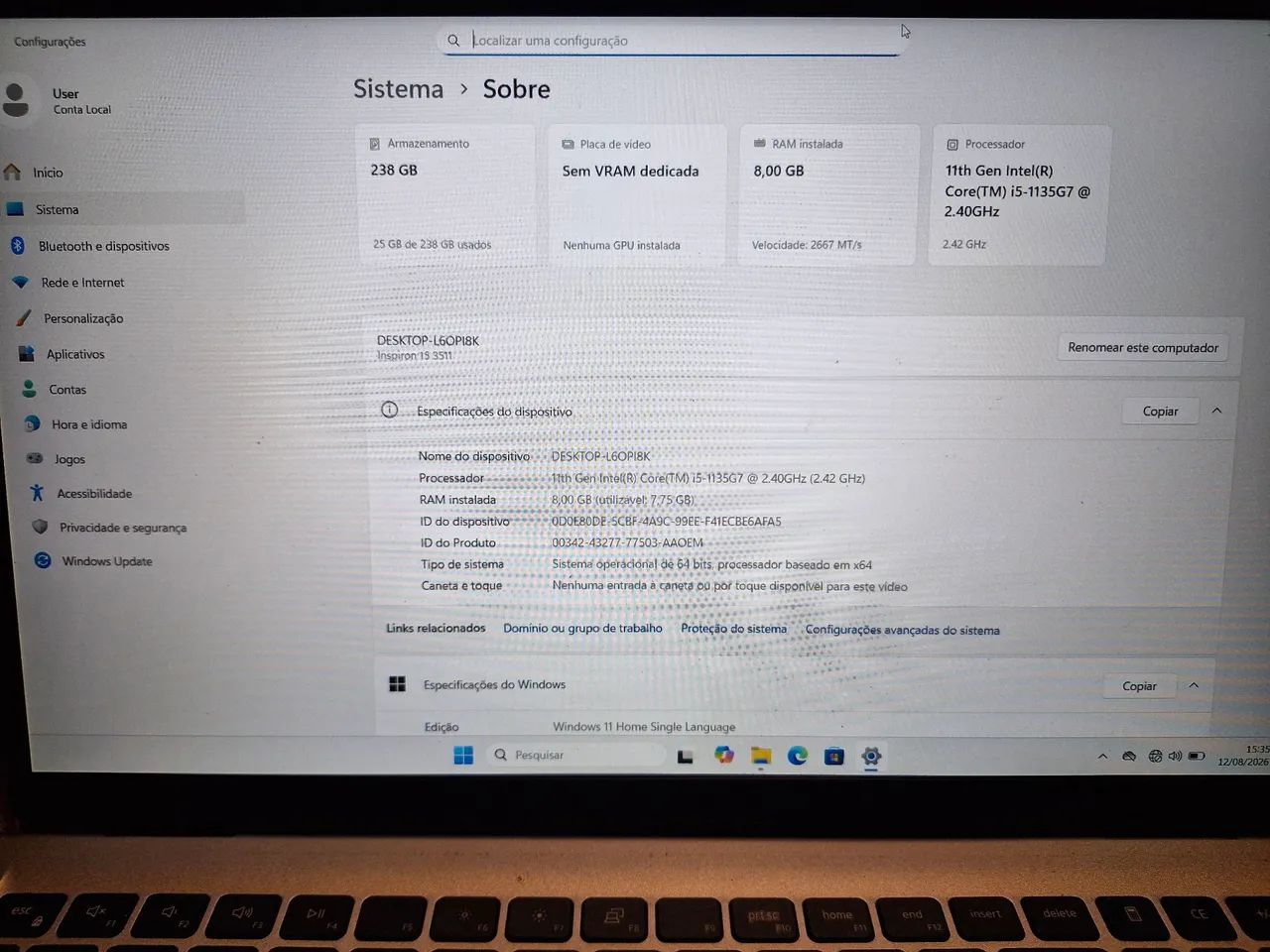 Dell Inspiron 15 3511