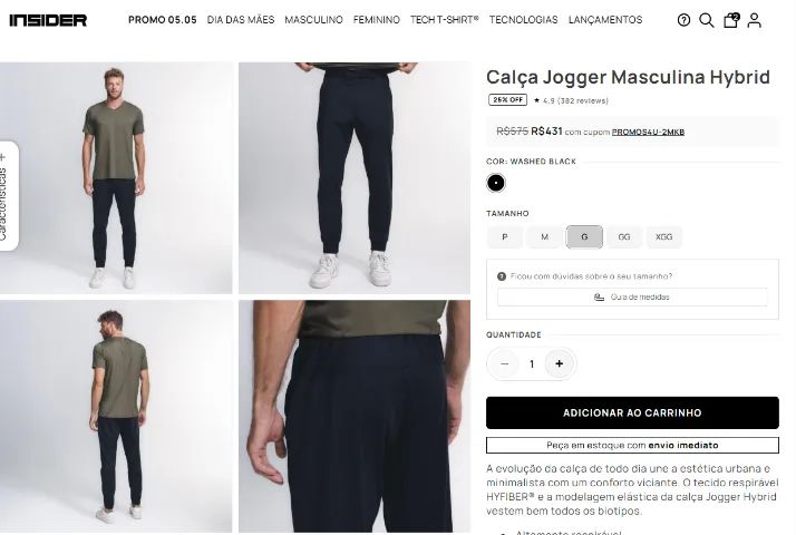 Calça  Insider Jogger Masculina Hybrid - Foto 2