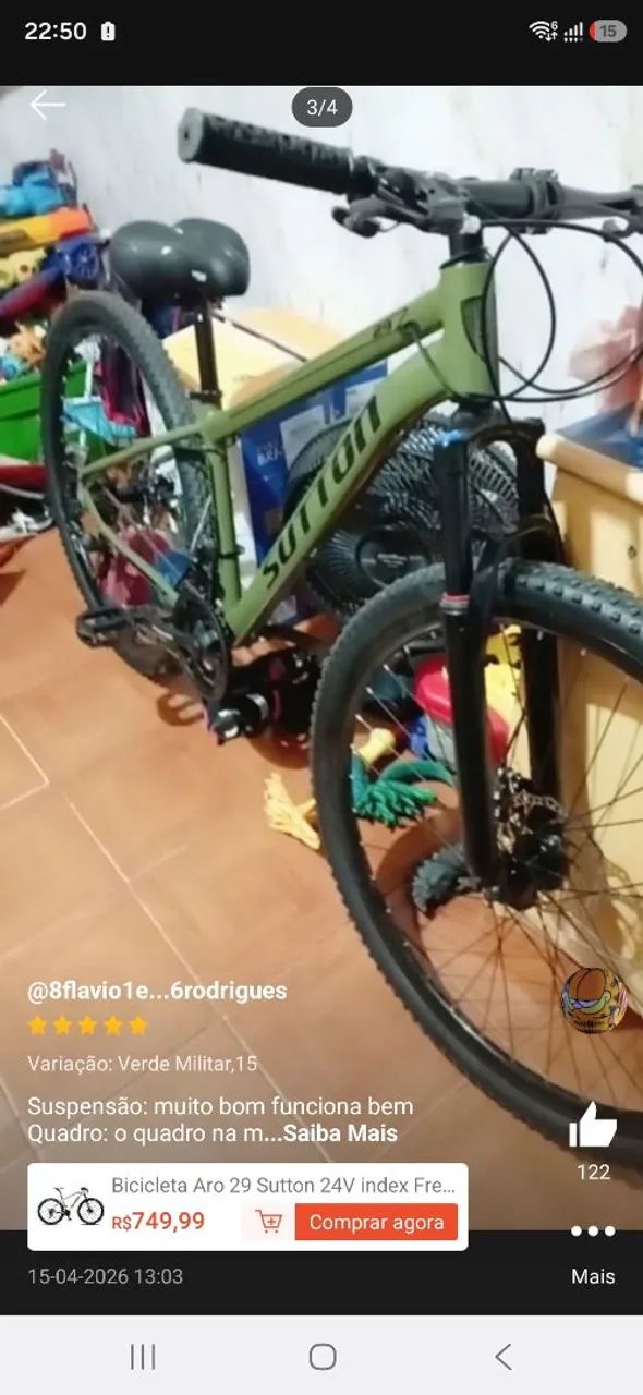Vendo bicicleta aro 29 nova sem marcas de uso - Foto 3