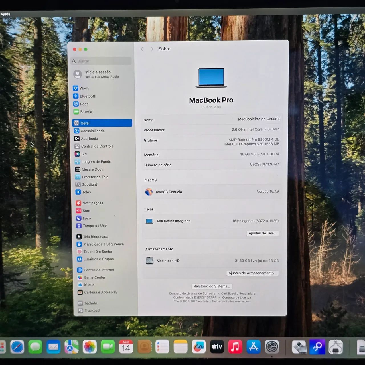 MacBook Pro 16" 2019 Core i7 16GB RAM 512 SSD AMD Radeon Pro - Foto 4