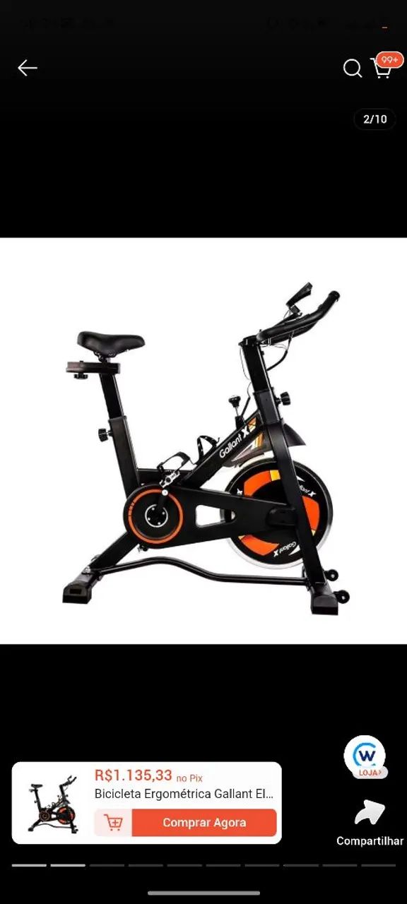 Bicicleta ergométrica  usada 2 x