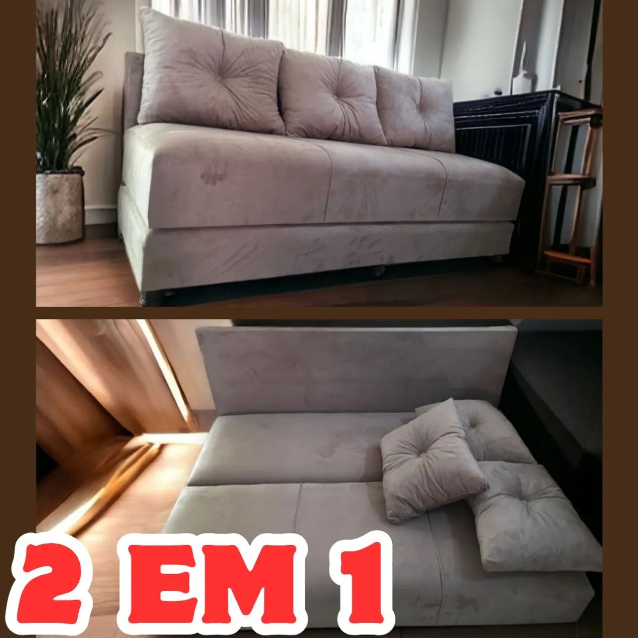 SOFÁ CAMA, escolha a COR, PREÇO DE FÁBRICA!!  - Foto 2