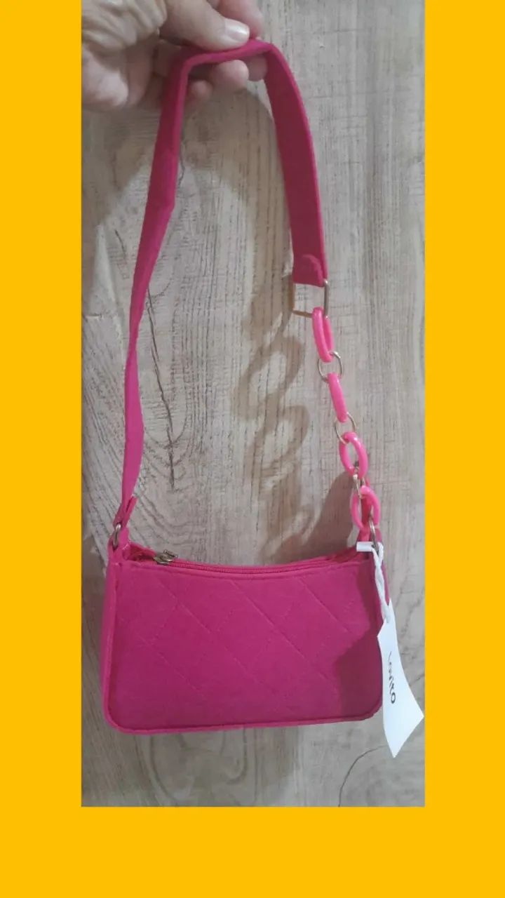 Bolsa feminina de ombro Lovito importada nova Pink com argolas - Foto 3