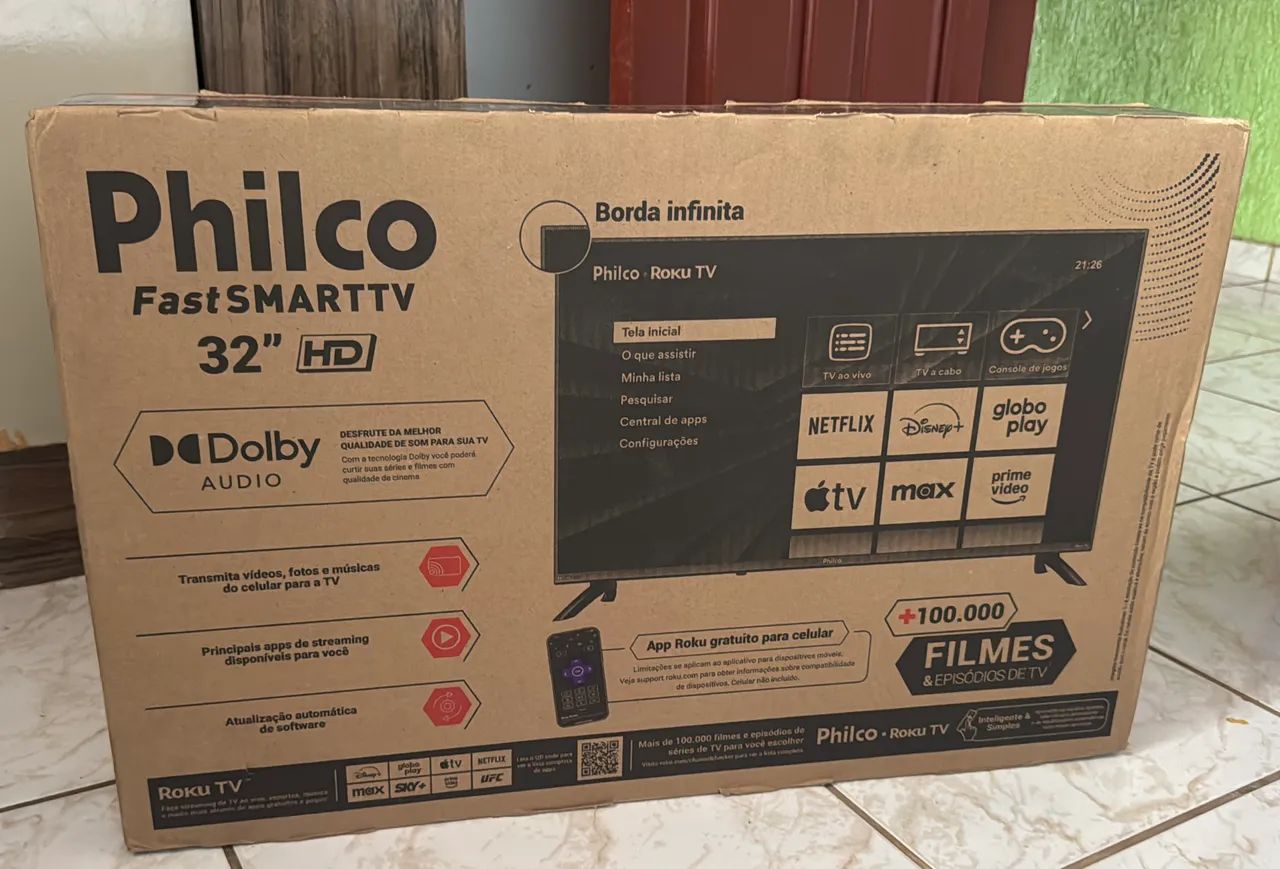Smart TV Philco 32 Polegadas na Caixa 