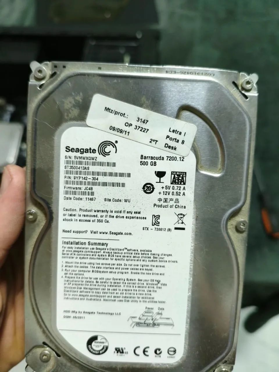 ☆SSD高騰中！レア BarraCuda 120 500GB/ USED 美品 HD Seagate Barracuda 500Gb - Armazenamento - Jardim Nordeste, São