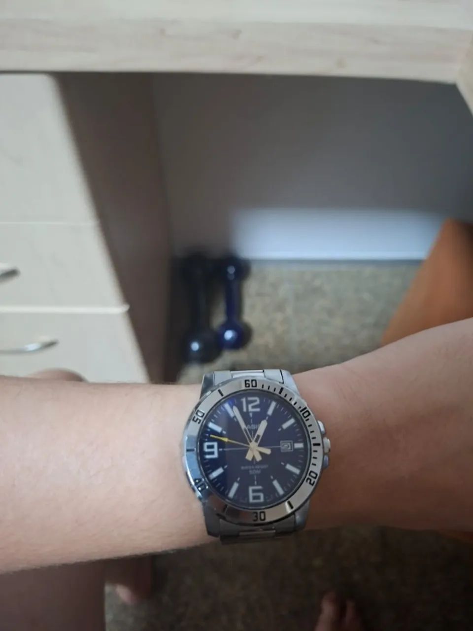 Relógio casio mtp-vd01azul original