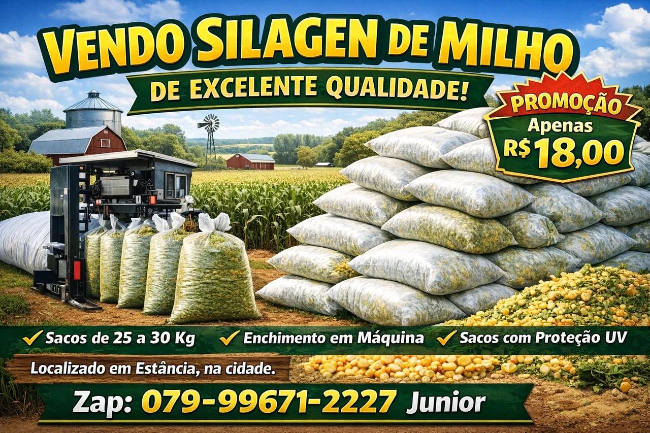 SILO DE MILHO COM TODAS AS ESPIGAS EM ESTANCIA 