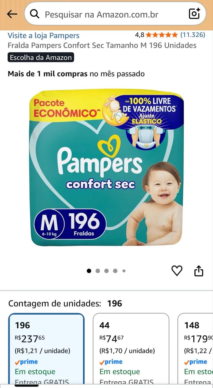 Fralda Pampers - Foto 2