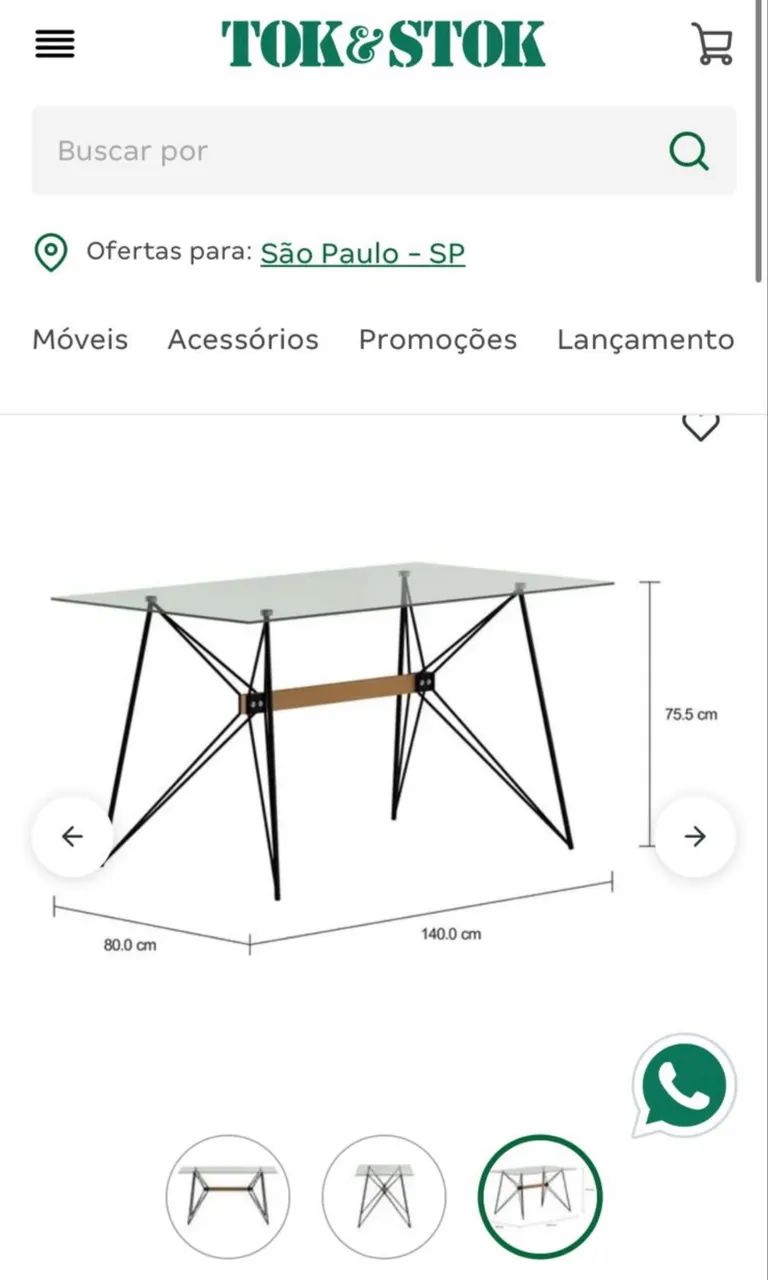 mesa e cadeiras TokStok  - Foto 3