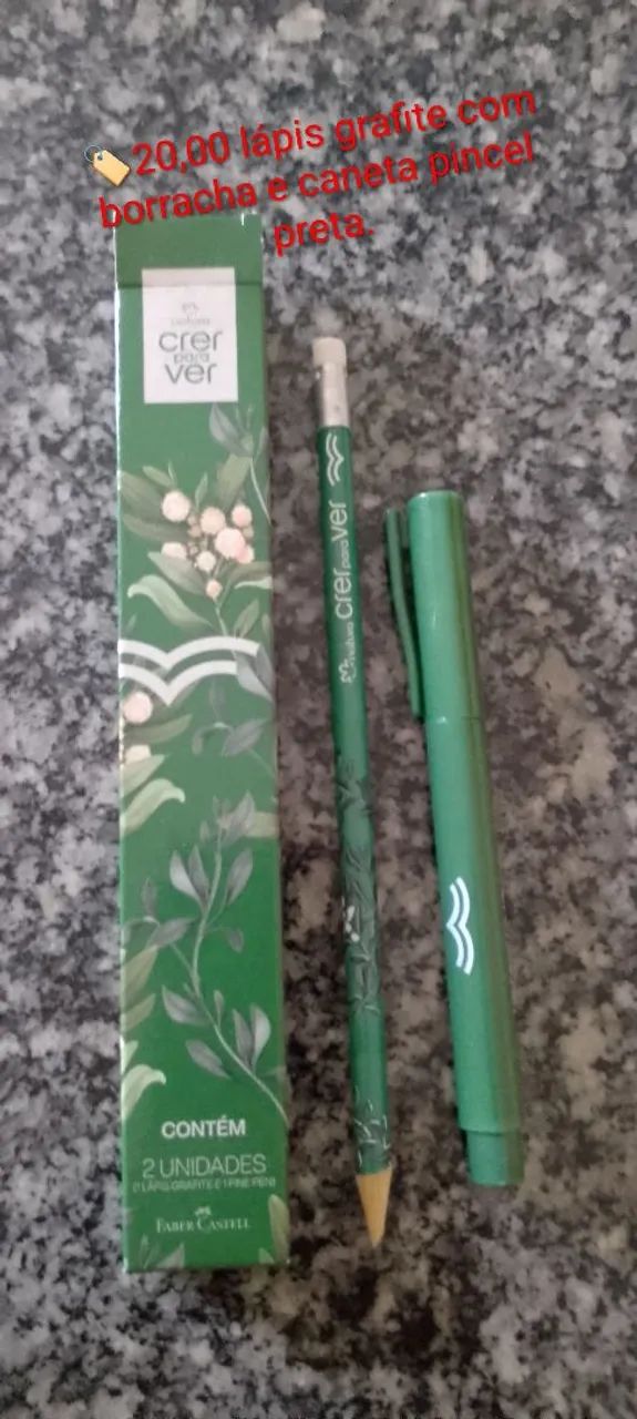 KIT CANETA E LÁPIS NATURA