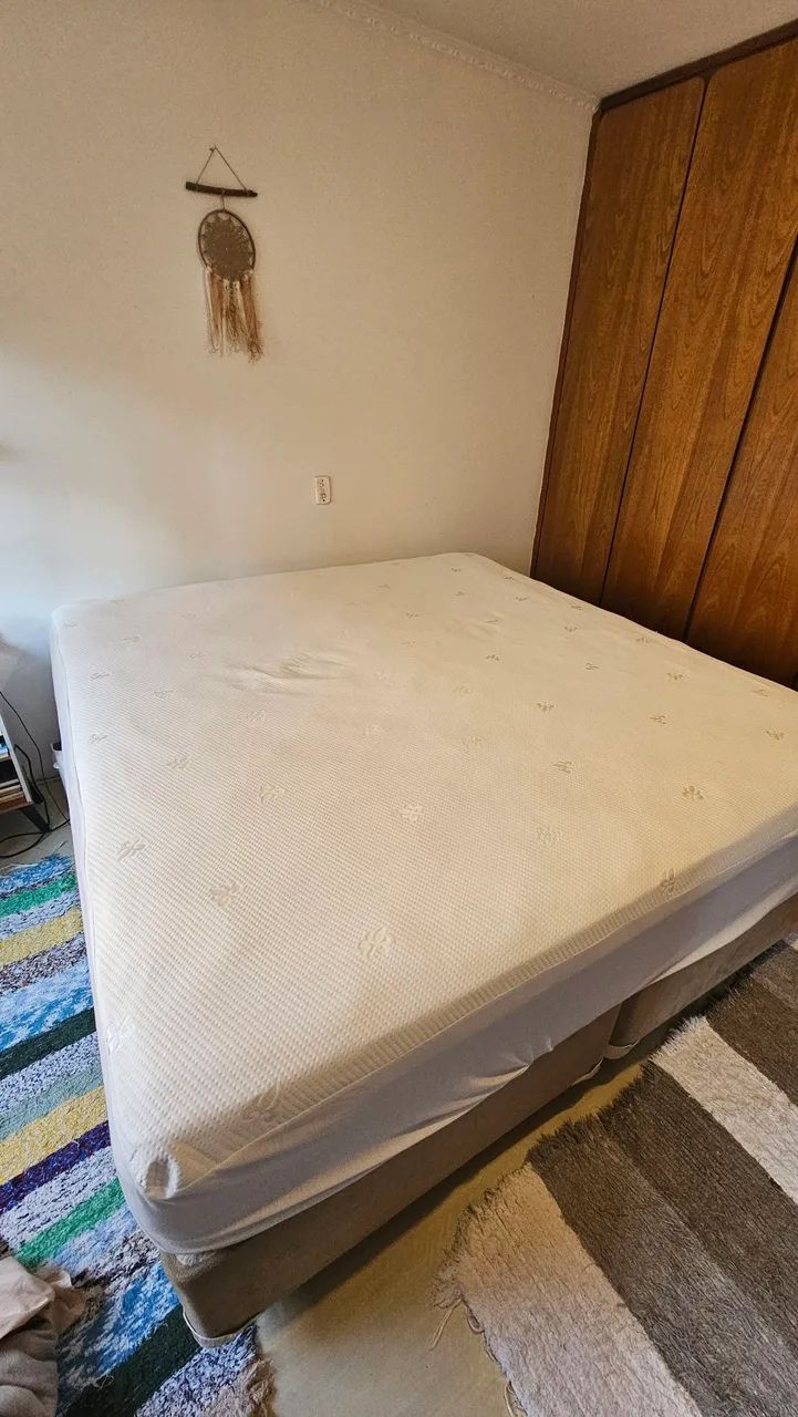 Cama King com base+capa+jogo lençóis - Foto 3