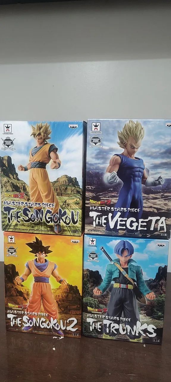 Coleção Master Stars Piece Banpresto Goku, Vegeta Trunks - Hobbies