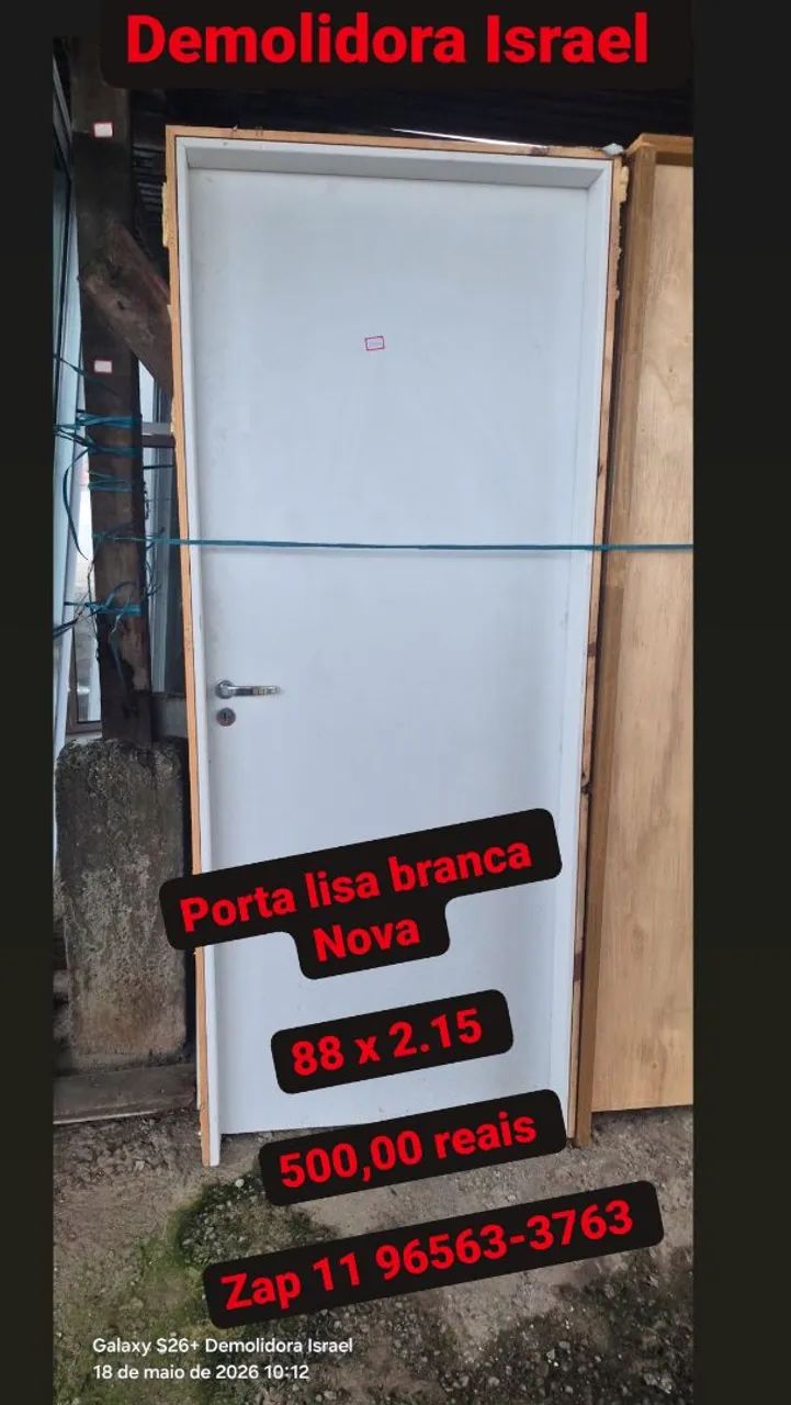 Porta lisa branca Nova 