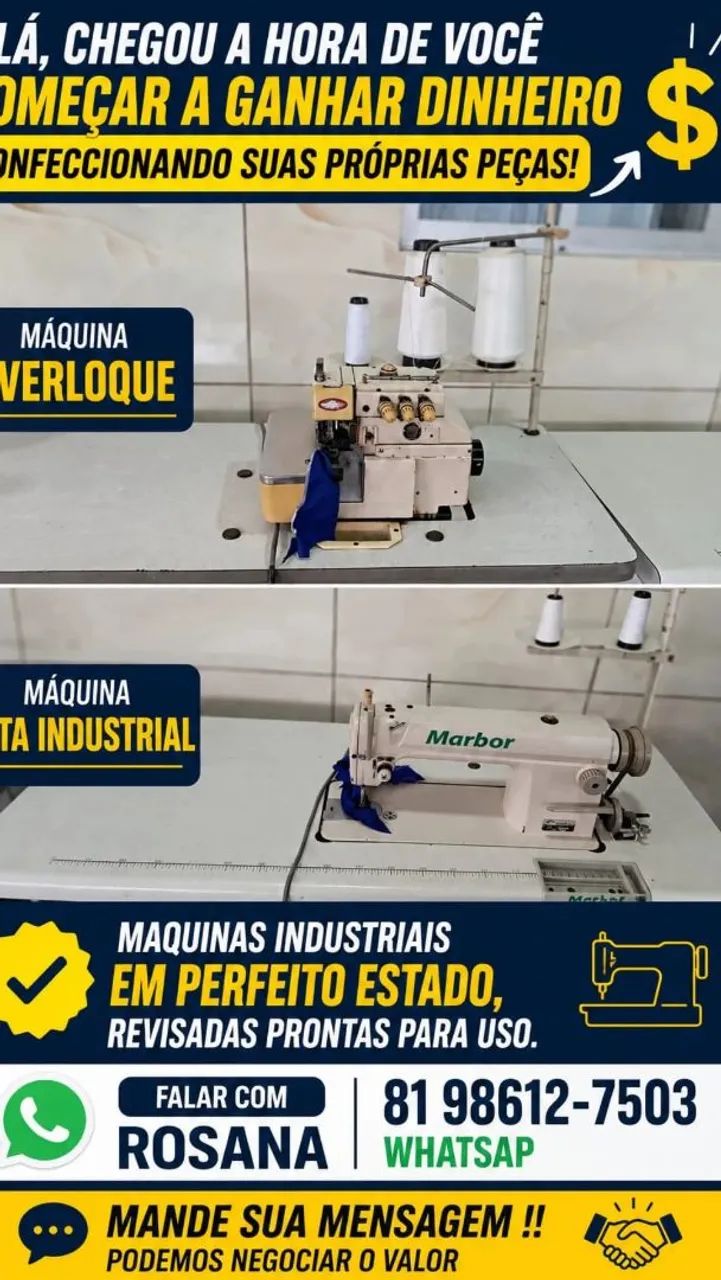 Máquinas de costura industrial 
