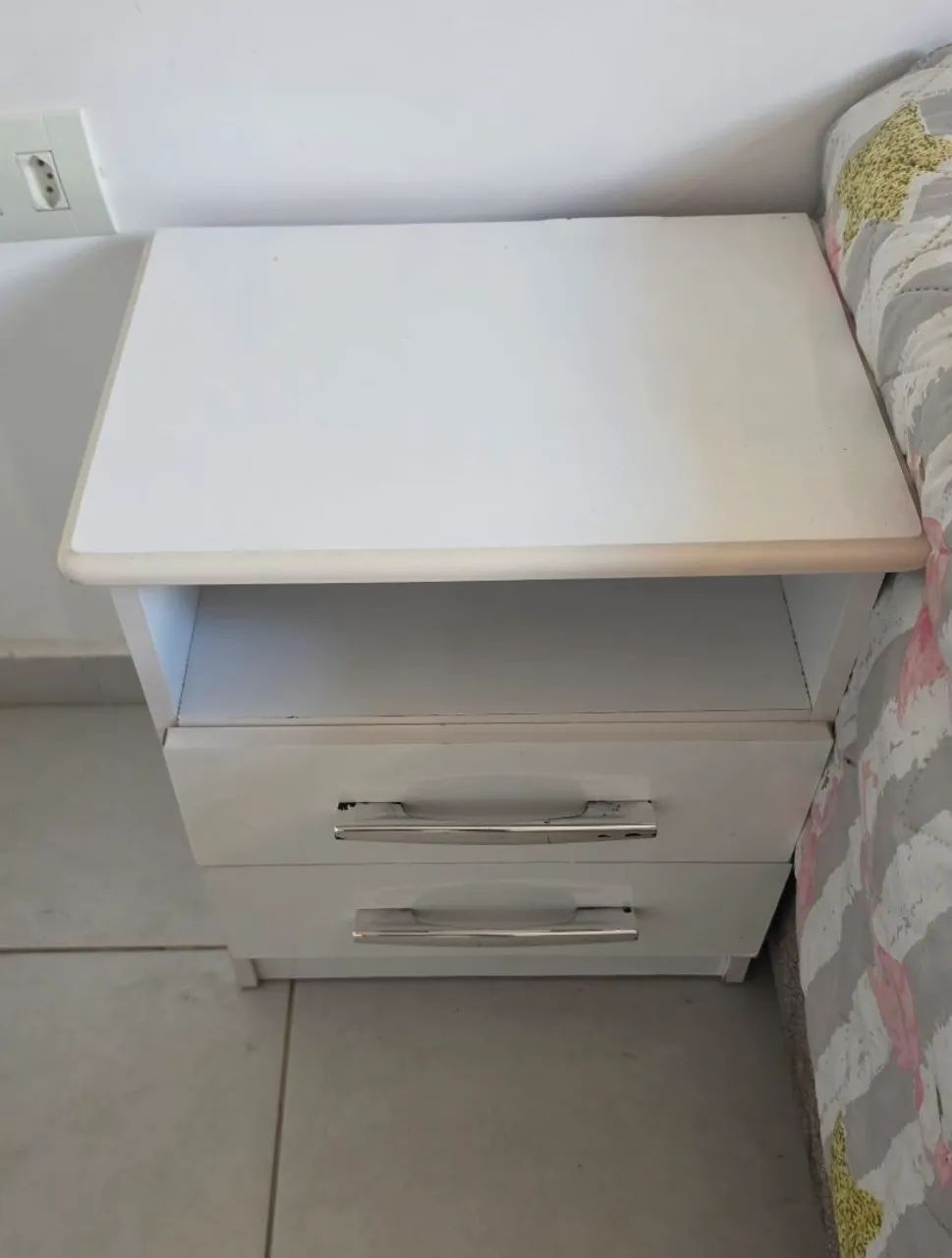 Mesa Cabeceira Cama - Branca