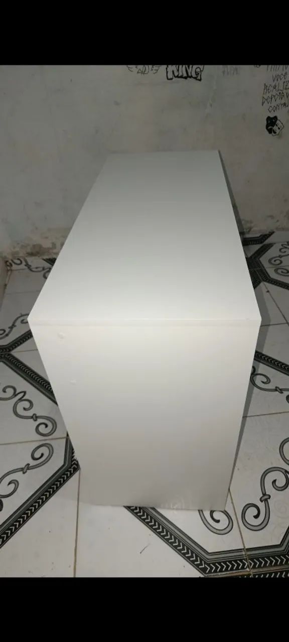Mesa branca com uma gaveta  - Foto 5