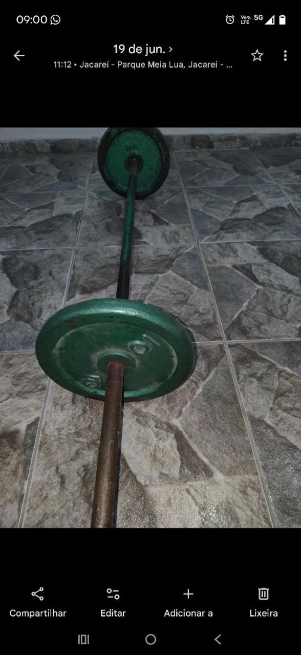 Barra maciça e anilha