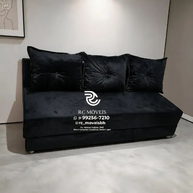 Sofá Cama Bicama 1,70m Suede Caramelo D33 Resistente - Foto 3