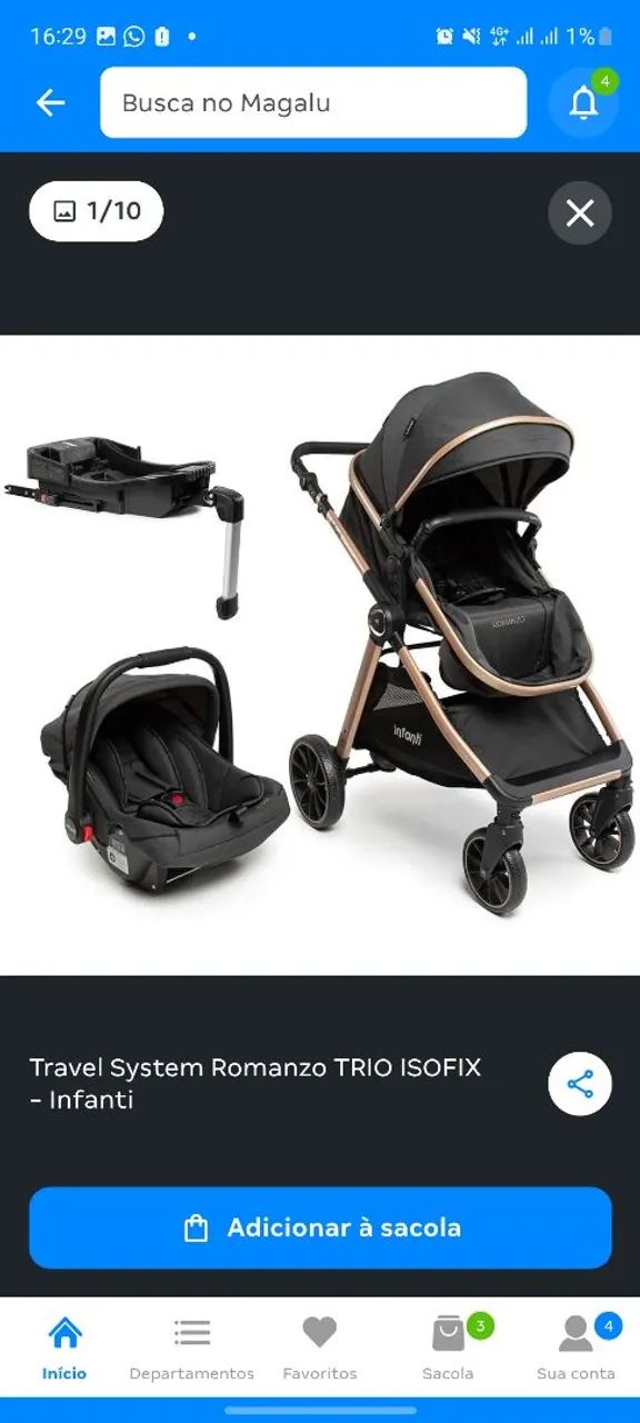 Carrinho bebe infanti romanzo 