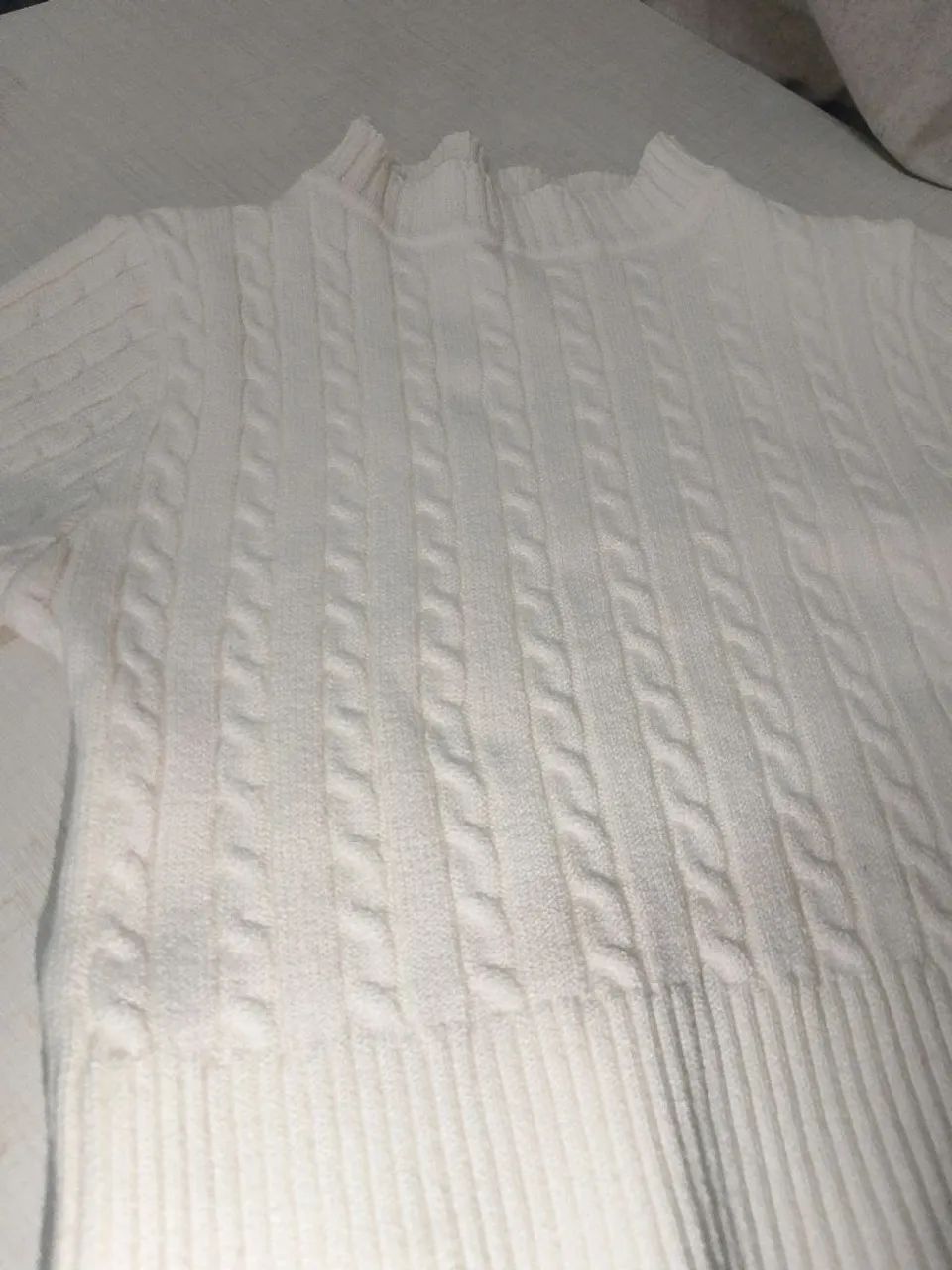 Cropped Tricô Off White  - Foto 2