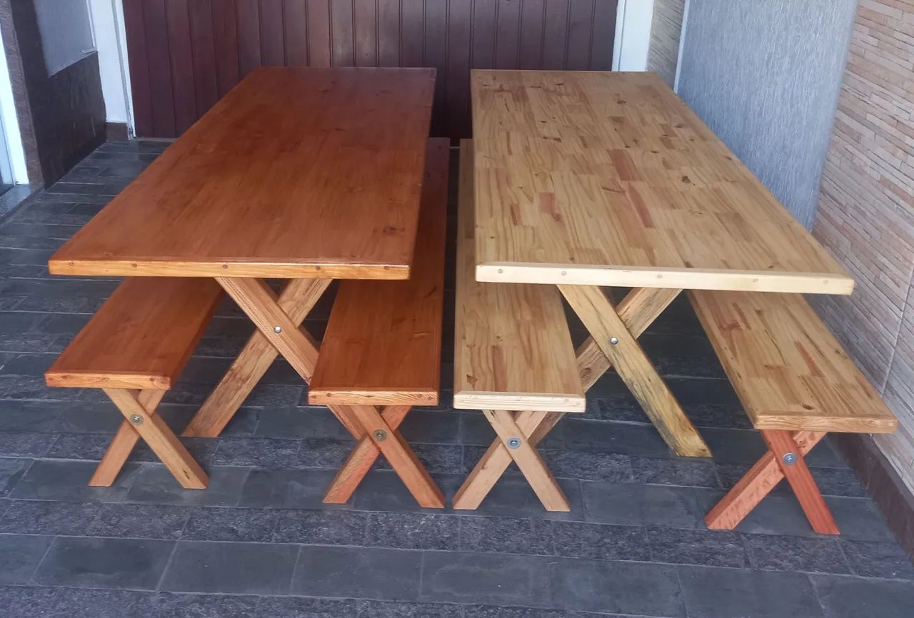 Conjunto de Mesa Natural 2 metros  - Foto 4