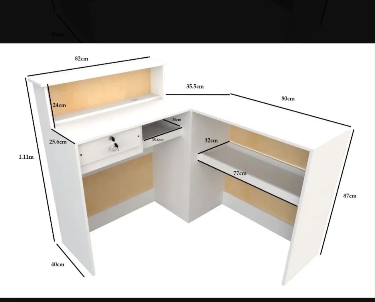 Balcão Modular Branco  - Foto 5