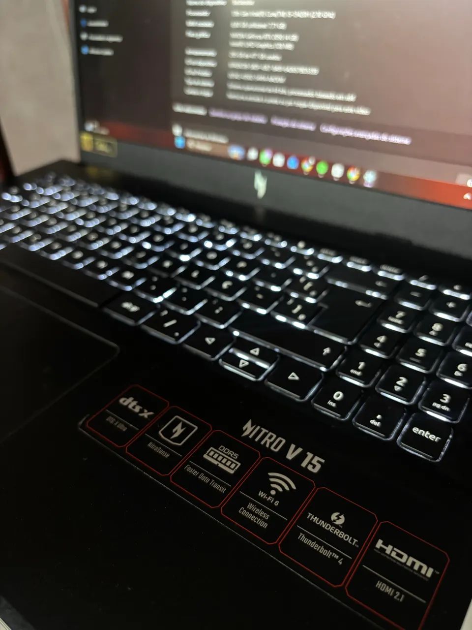 Notebook Gamer Acer Nitro V15 Intel Core i5 8GB 512GB 