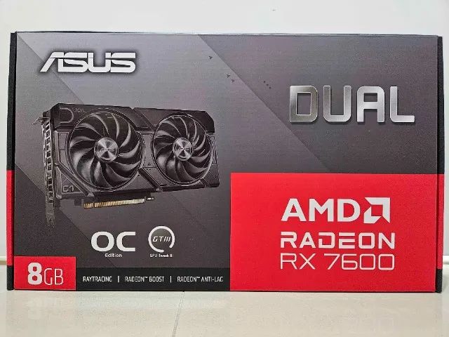 (NOVO) Placa De Vídeo Asus Dual AMD Radeon RX 7600 EVO OC Edition, 8GB, GDDR6 - Foto 5