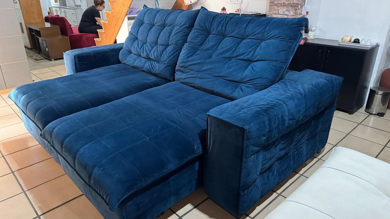 Sofá retrátil e reclinável 2,60M (entrego)  - Foto 4