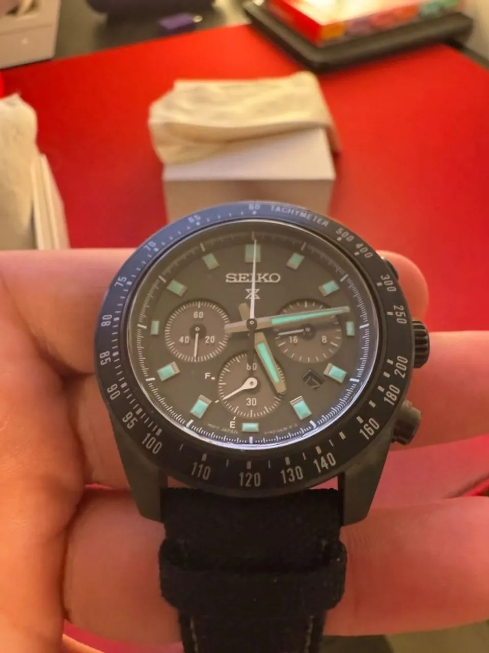 Relógio Seiko Prospex Speedtimer Solar Night Vision - SSC923 - Foto 2